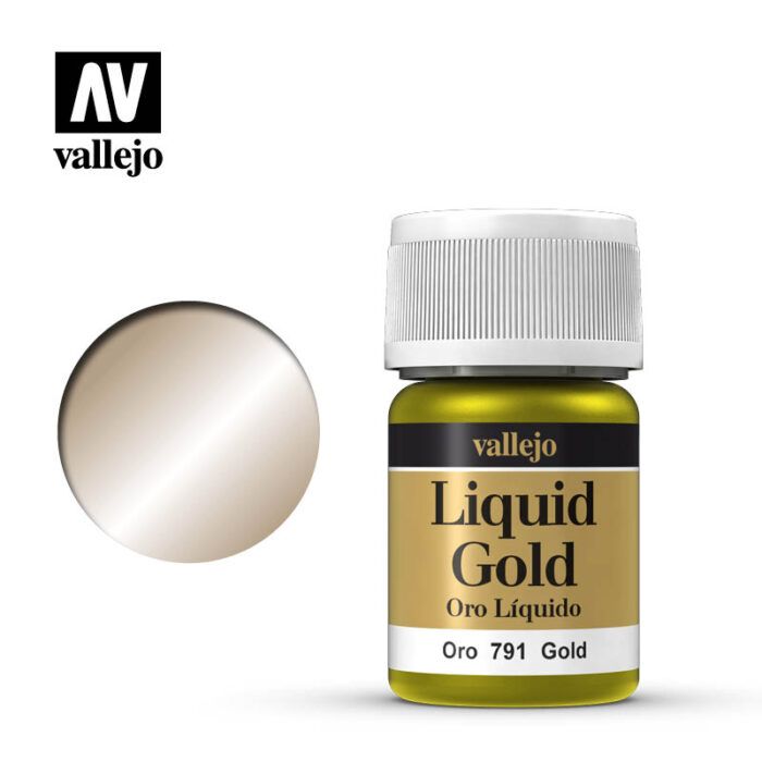 Vallejo Model Colour 35ml Acrylic Paint - Metallic Gold (Alcohol Base) - Good Games