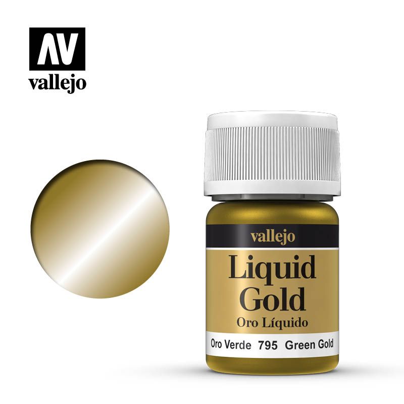 Vallejo Model Colour 35ml Acrylic Paint - Metallic Green Gold (Alcohol Base) - Good Games