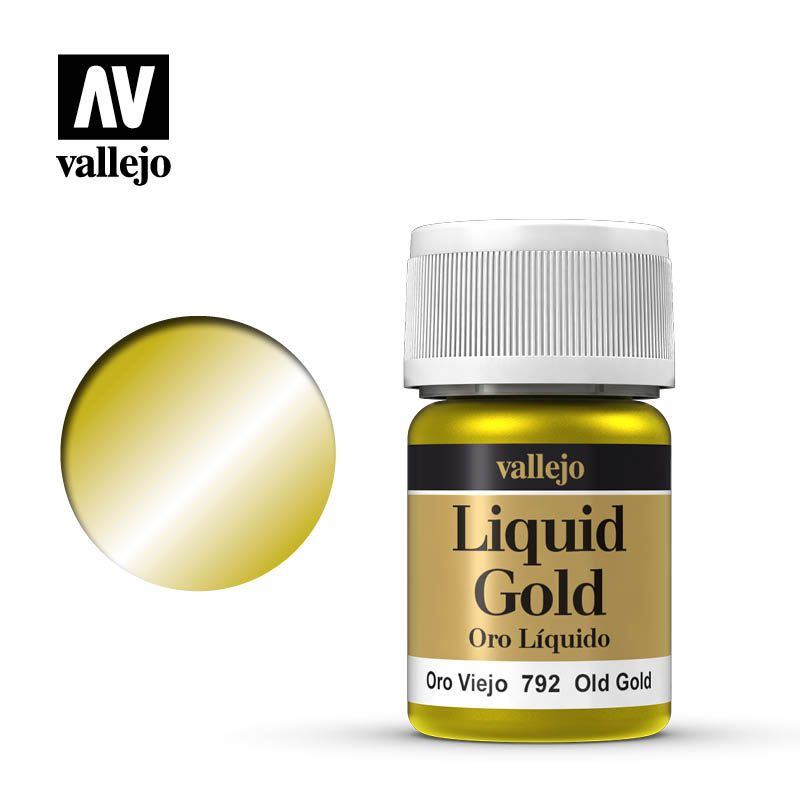 Vallejo Model Colour 35ml Acrylic Paint - Metallic Old Gold (Alcohol Base) - Good Games
