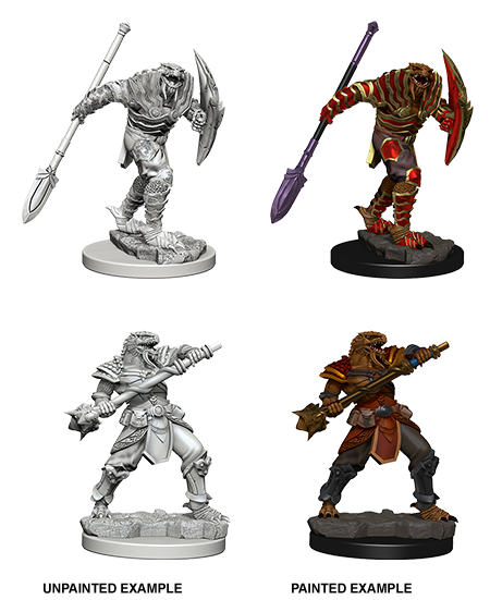 Dungeons &amp; Dragons - Nolzurs Marvelous Unpainted Miniatures Dragonborn Male Fighter With Spear