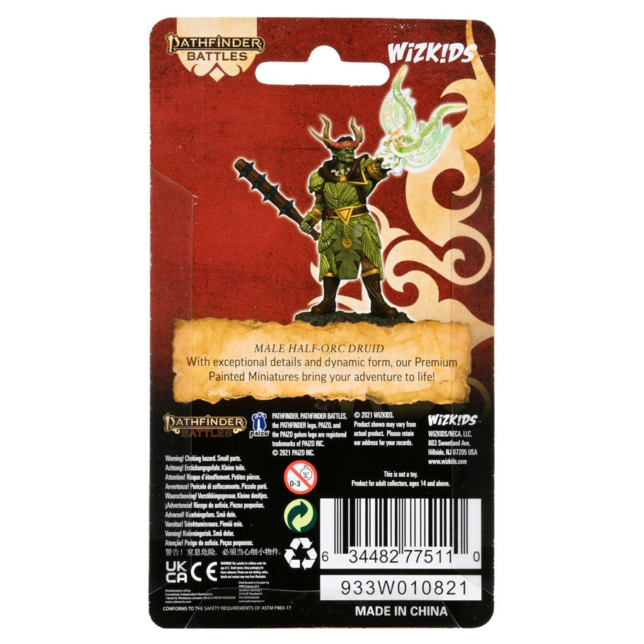 Pathfinder Battles Premium Painted Figure Half-Orc Druid Male - Good Games