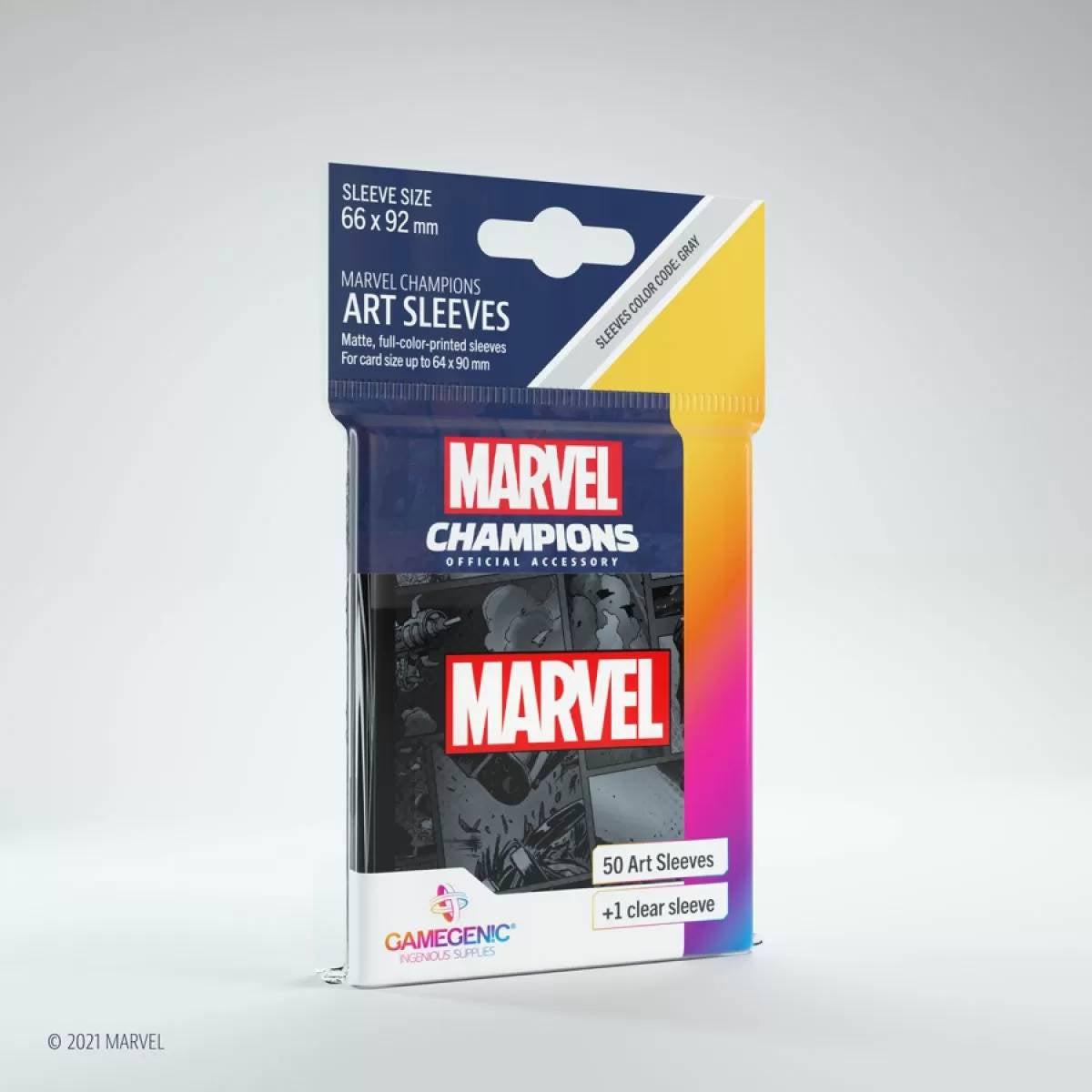 Gamegenic Marvel Champions Art Sleeves Marvel Black - Good Games