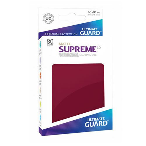 Ultimate Guard - Supreme UX Standard Sleeves Matte Burgundy (80) - Good Games