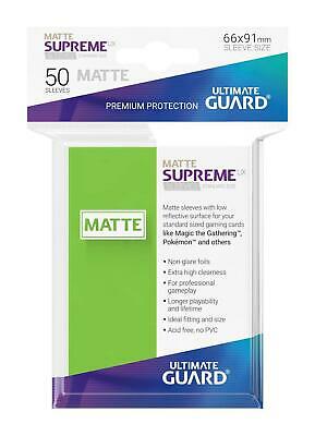 Ultimate Guard - Supreme UX Standard Sleeves Matte Light Green (50) - Good Games