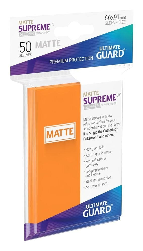 Ultimate Guard - Supreme UX Standard Sleeves Matte Orange (50) - Good Games