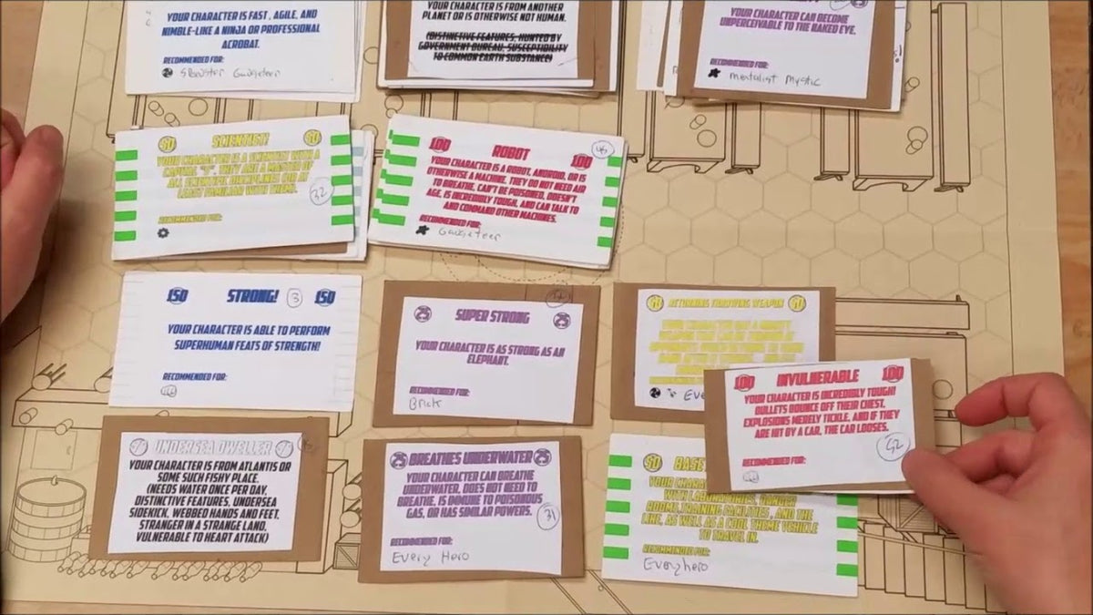 Champions Character Creation Cards Expansion Pack
