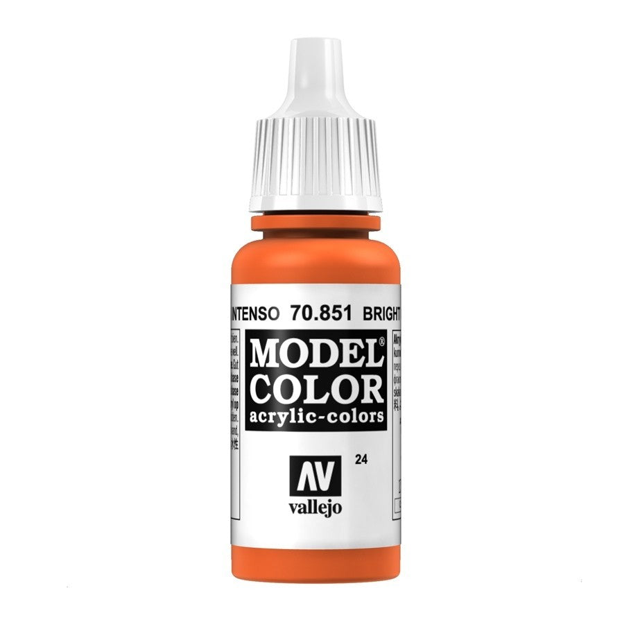 Vallejo Model Colour - Bright Orange 17ml Acrylic Paint (AV70851) - Good Games