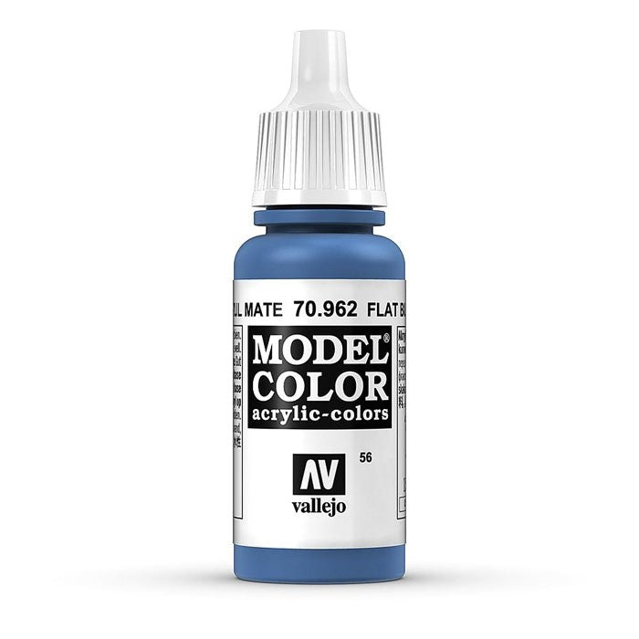 Vallejo Model Colour - Flat Blue 17ml Acrylic Paint (AV70962) - Good Games