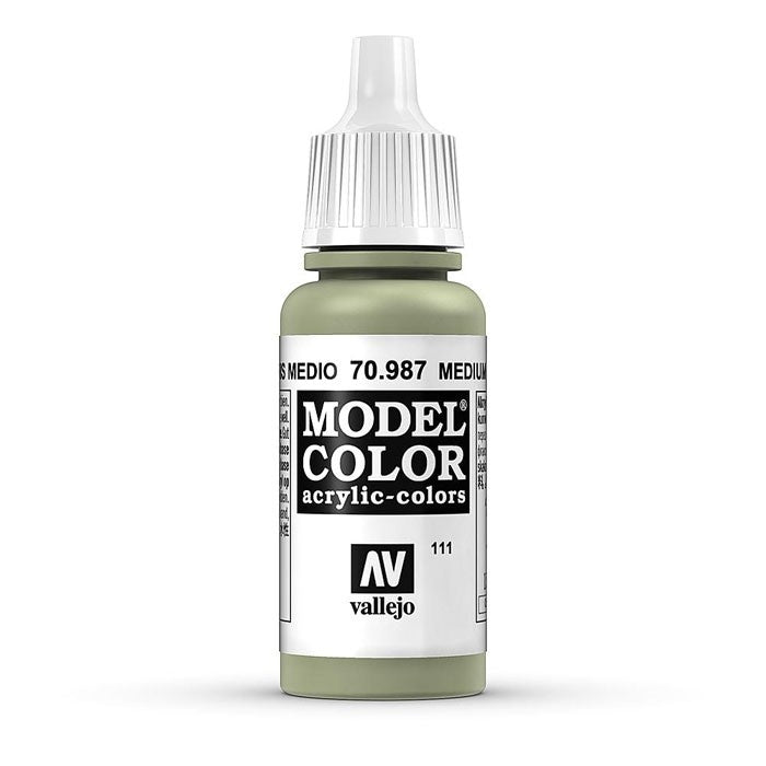 Vallejo Model Colour - Medium Grey 17ml Acrylic Paint (AV70987) - Good Games