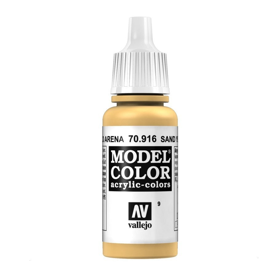 Vallejo Model Colour - Sand Yellow 17ml Acrylic Paint (AV70916) - Good Games
