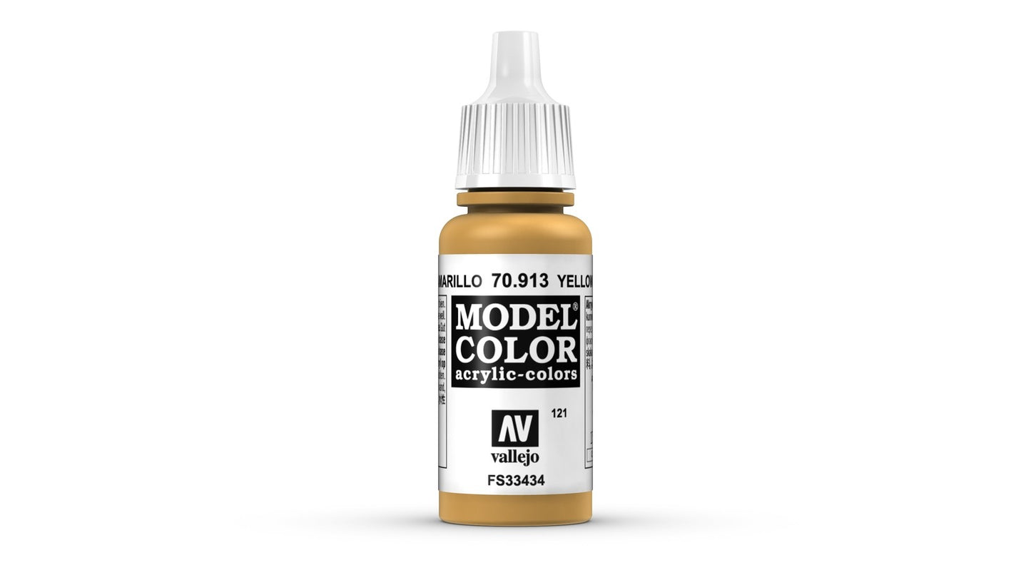 Vallejo Model Colour - Yellow Ochre 17ml Acrylic Paint (AV70913) - Good Games
