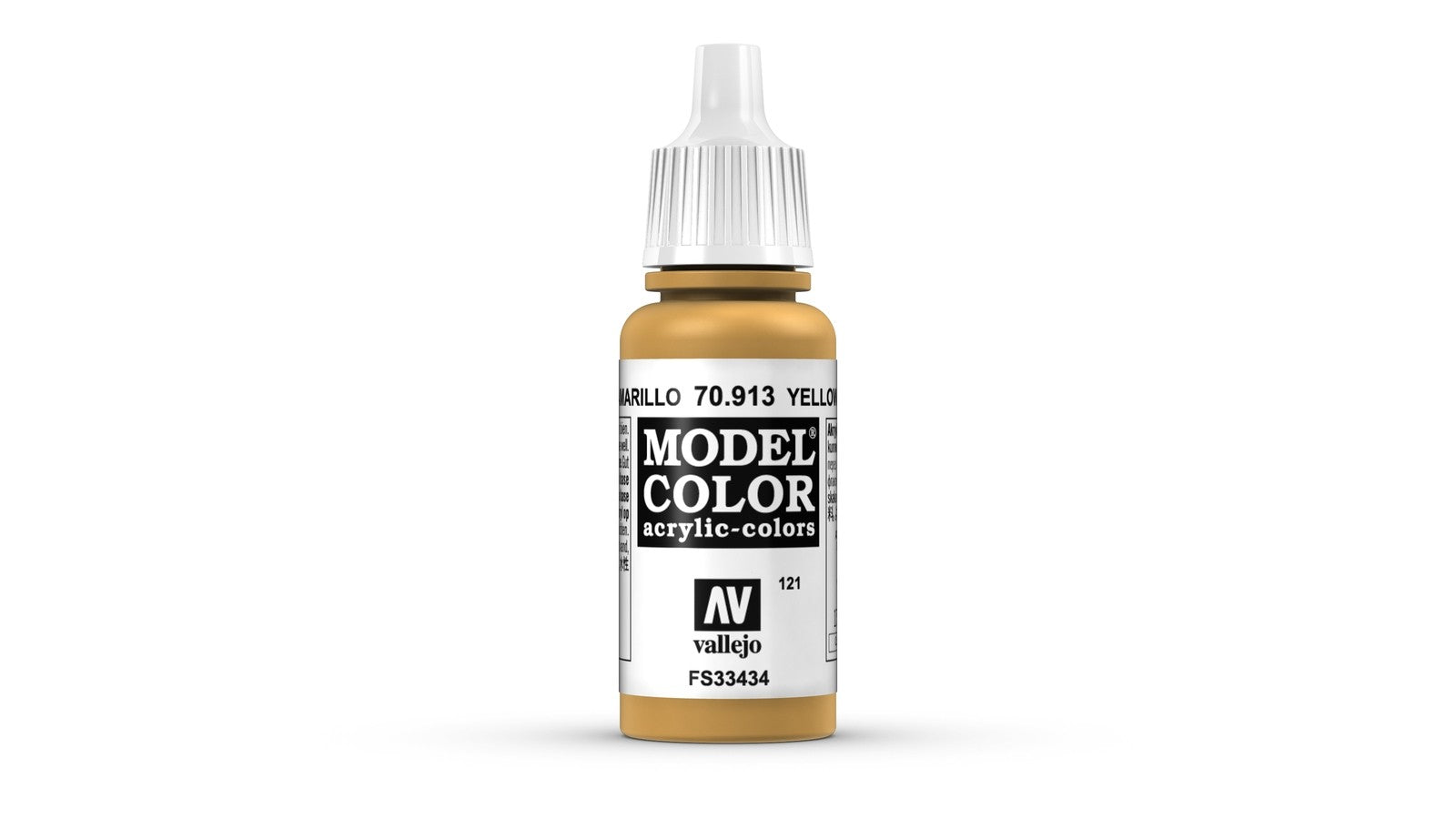 Vallejo Model Colour - Yellow Ochre 17ml Acrylic Paint (AV70913) - Good Games