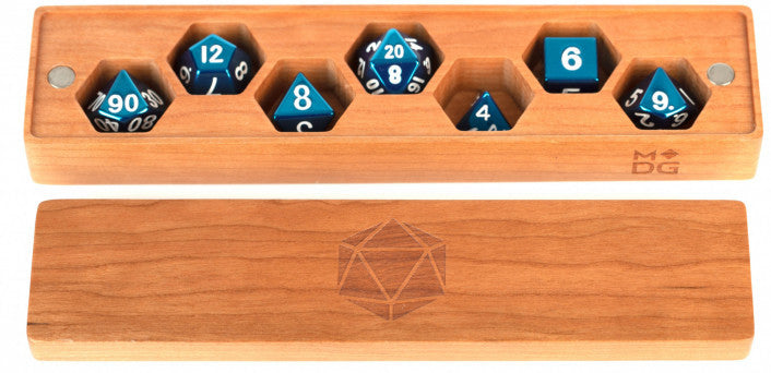 Metallic Dice Games - Premium Wood Dice Vault - Cherry - Good Games