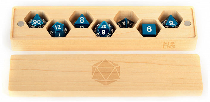 Metallic Dice Games - Premium Wood Dice Vault - Maple - Good Games