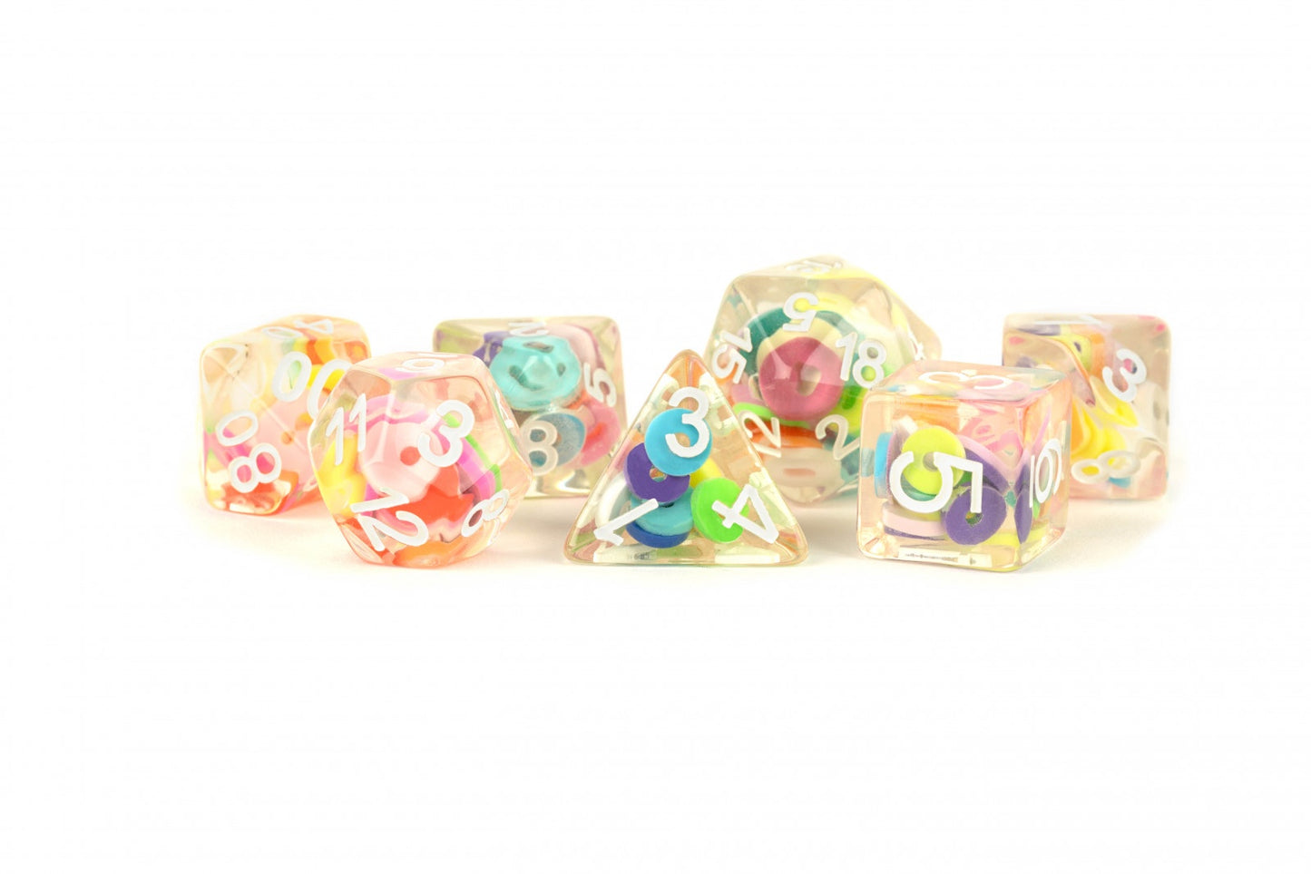 Metallic Dice Games - Resin 16mm Poly Dice Set - Critical Loops - Good Games