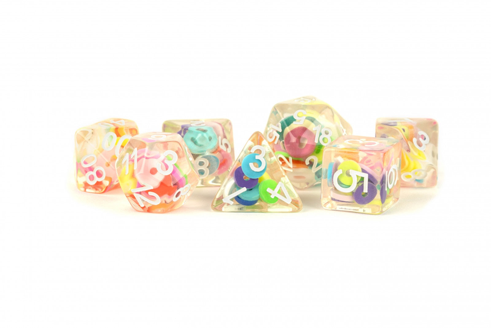 Metallic Dice Games - Resin 16mm Poly Dice Set - Critical Loops - Good Games
