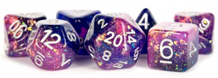 Metallic Dice Games - 633 Eternal Purple/Blue 16mm Polyhedral Dice Set - Good Games