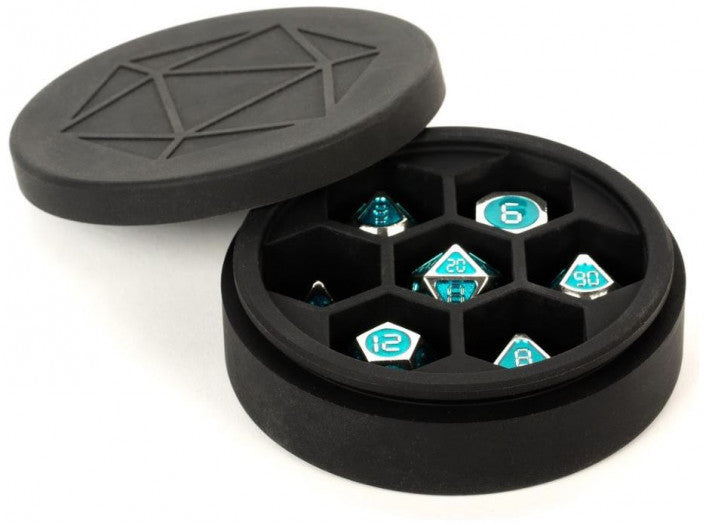 Metallic Dice Games - Silicone Dice Case Round - Black - Good Games
