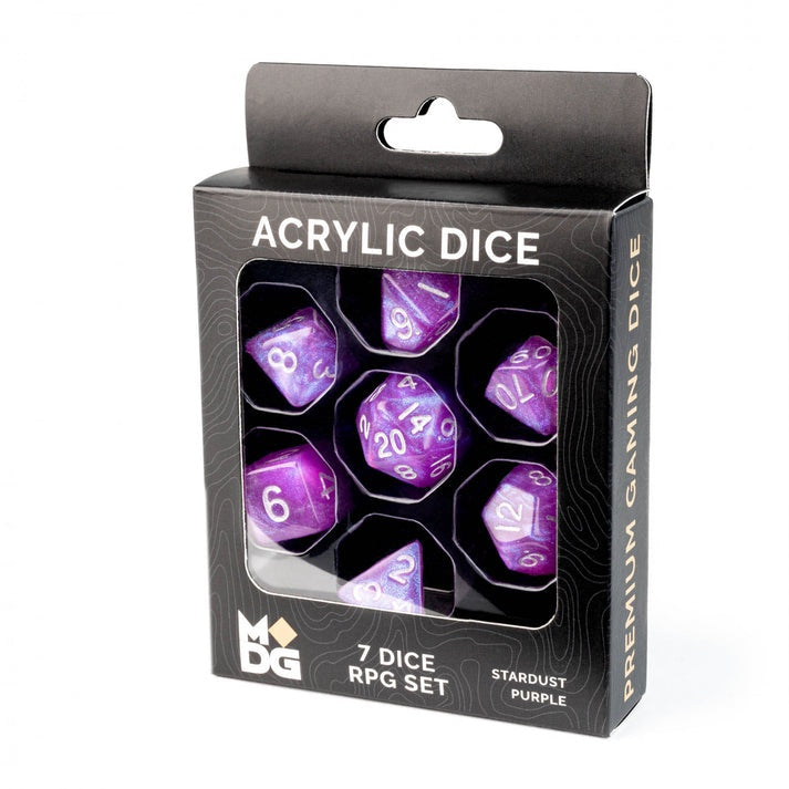 Metallic Dice Games stardust purple 16mm Acrylic Dice Set