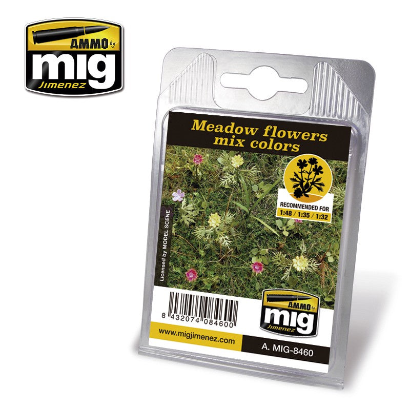 Ammo by MIG Dioramas - Laser Cut Plants - Meadow Flowers Mix Colors - Good Games