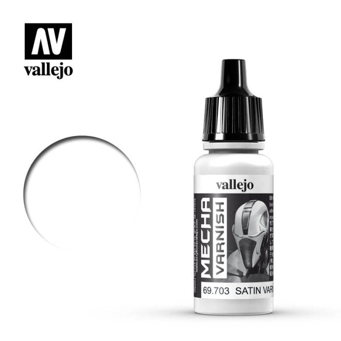 Vallejo Mecha Colour - Satin Varnish 17ml Acrylic Paint (AV69703) - Good Games