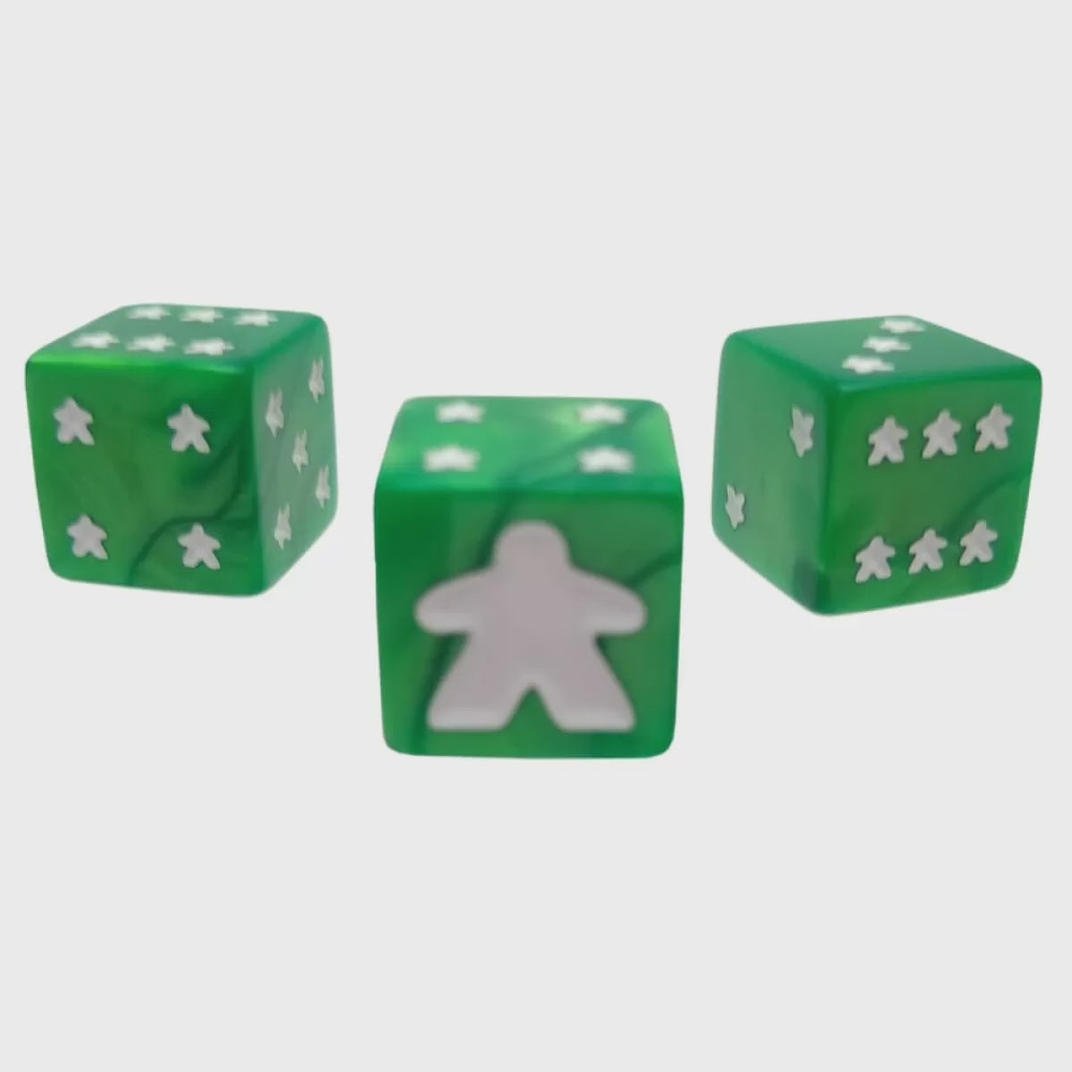 Meeple d6 Dice Set Green