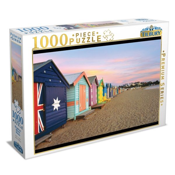 Tilbury - Brighton Beach Boxes Puzzle 1000 Piece Jigsaw - Good Games