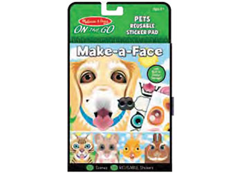 Melissa & Doug - On The Go - Reusable Stickers - Pets - Good Games