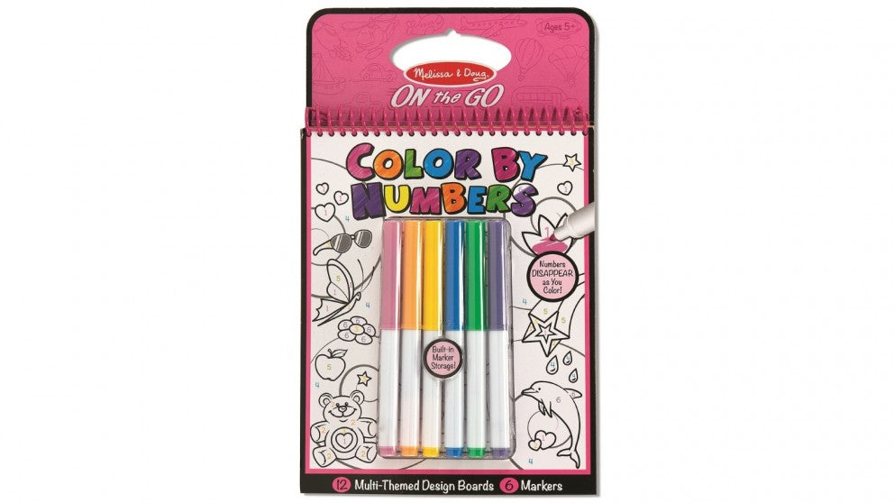 Melissa &amp; Doug - On The Go - Color by Numbers Book - Pink