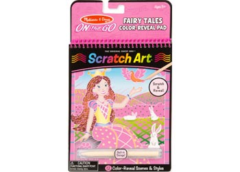 Melissa & Doug - On The Go - Scratch Art Color-Reveal Pad - Fairy Tales - Good Games