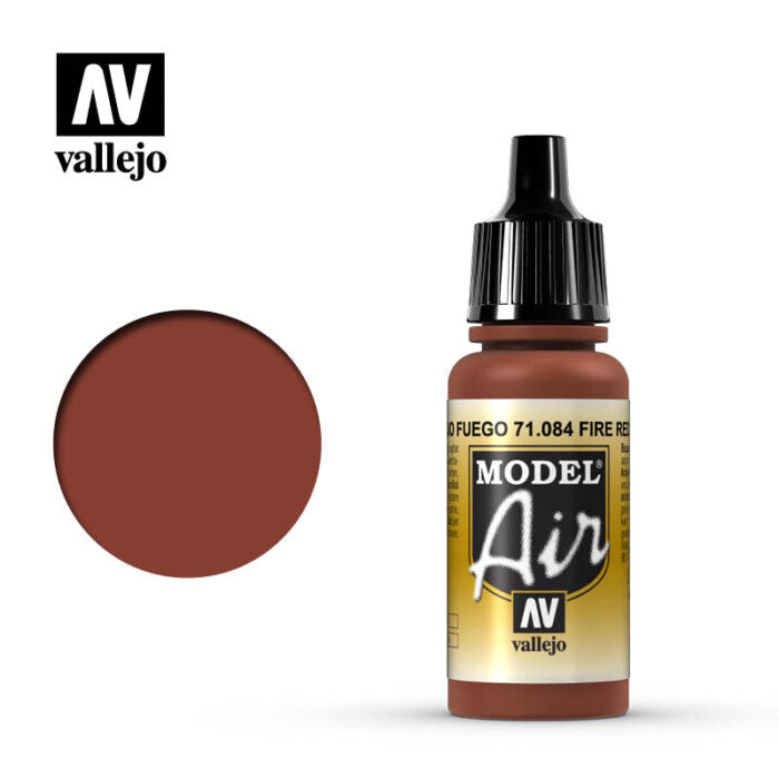 Vallejo Model Air - Fire Red 17ml Acrylic Paint (AV71084) - Good Games