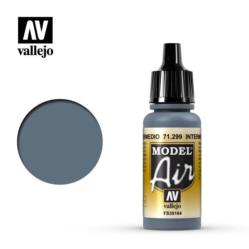 Vallejo Model Air - Intermediate Blue 17ml Acrylic Paint (AV71299) - Good Games