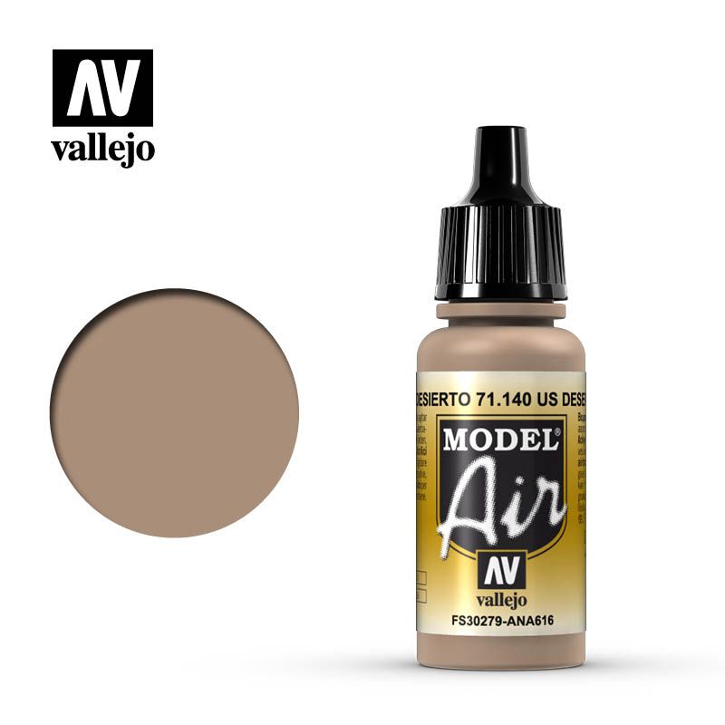 Vallejo Model Air - Us Desert Sand 17ml Acrylic Paint (AV71140) - Good Games