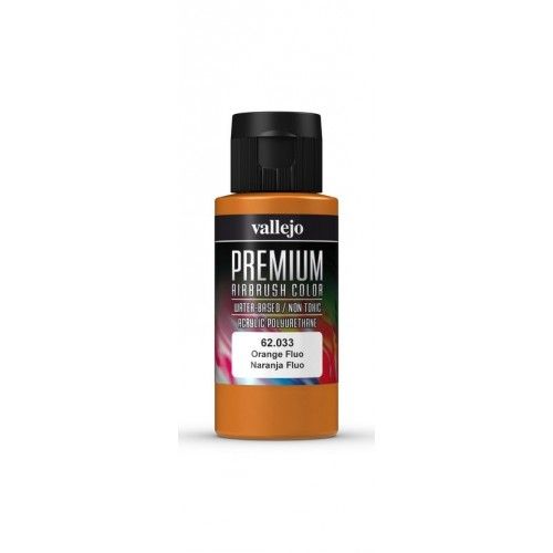 Vallejo Premium Colour - Fluorescent Orange 60ml Acrylic Paint (AV62033) - Good Games