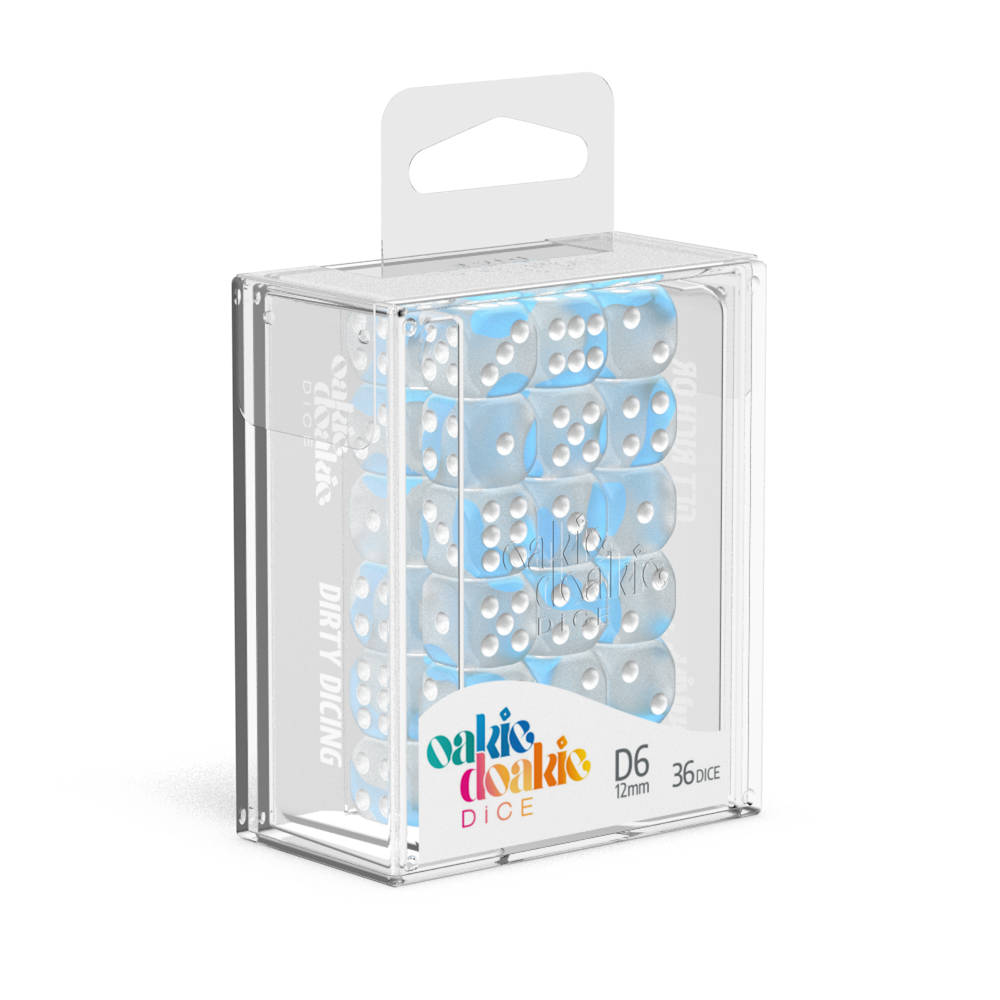 Oakie Doakie Dice - D6 12mm Glow In The Dark Arctic (36) - Good Games