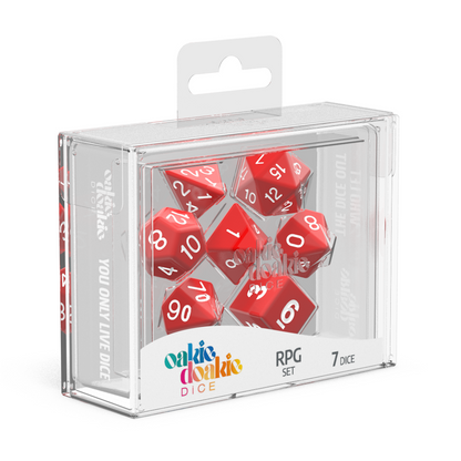 Oakie Doakie Dice - RPG Set Solid Red (7) - Good Games