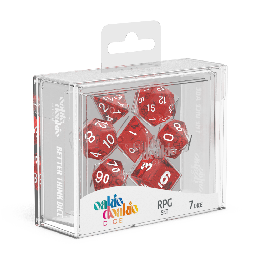 Oakie Doakie Dice - RPG Set Speckled Red (7) - Good Games