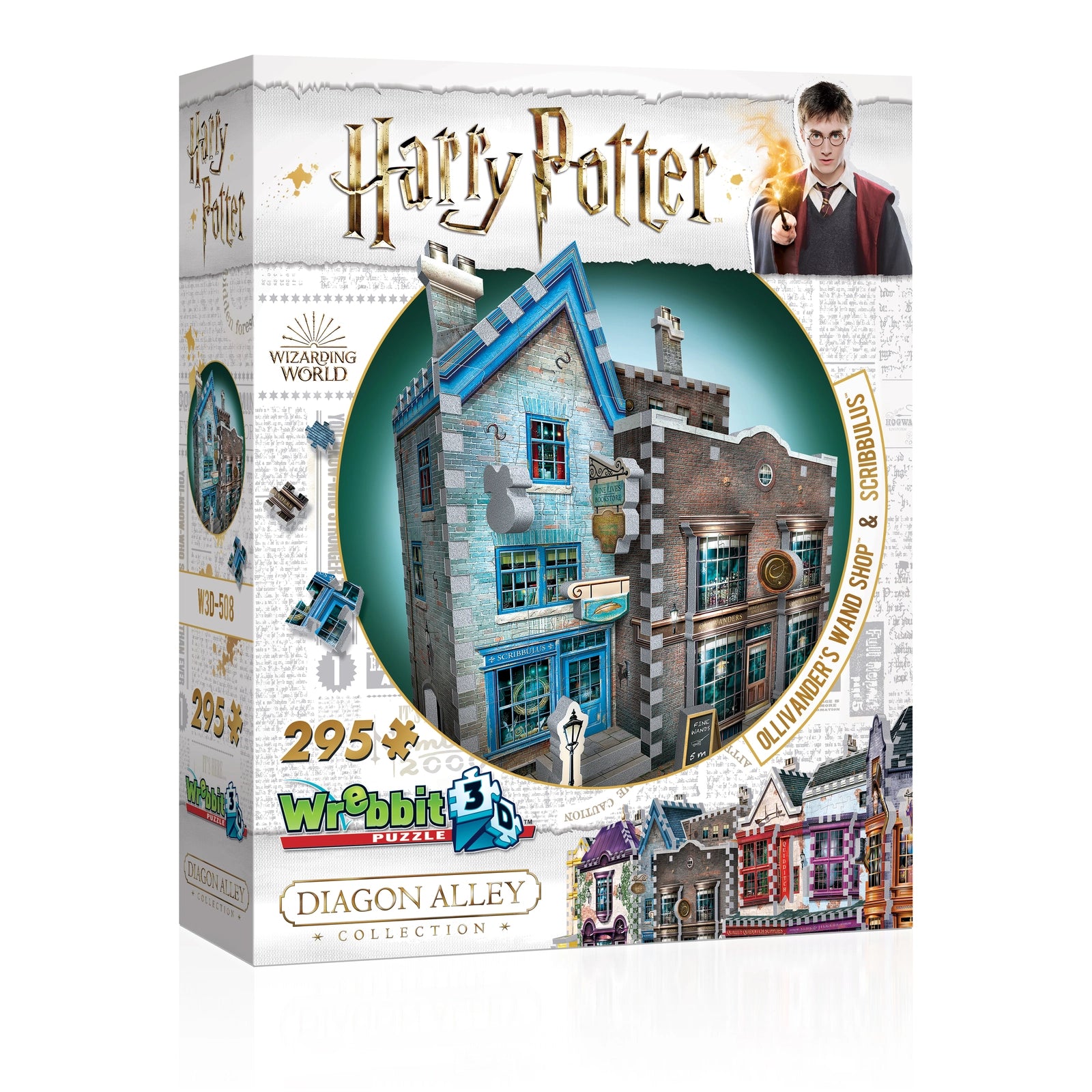 Wrebbit - Harry Potter Ollivanders Wand Shop Scribbulus 295 Piece 3D Jigsaw - Good Games