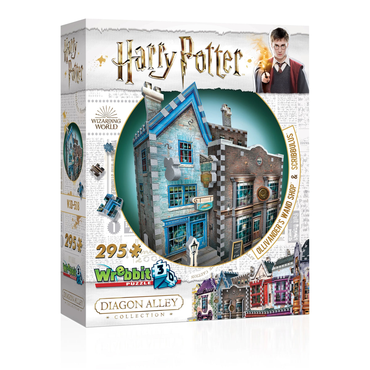 Wrebbit - Harry Potter Ollivanders Wand Shop Scribbulus 295 Piece 3D Jigsaw