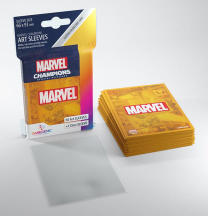Gamegenic - Marvel Logo Orange: Marvel Champions Art Sleeves - Good Games