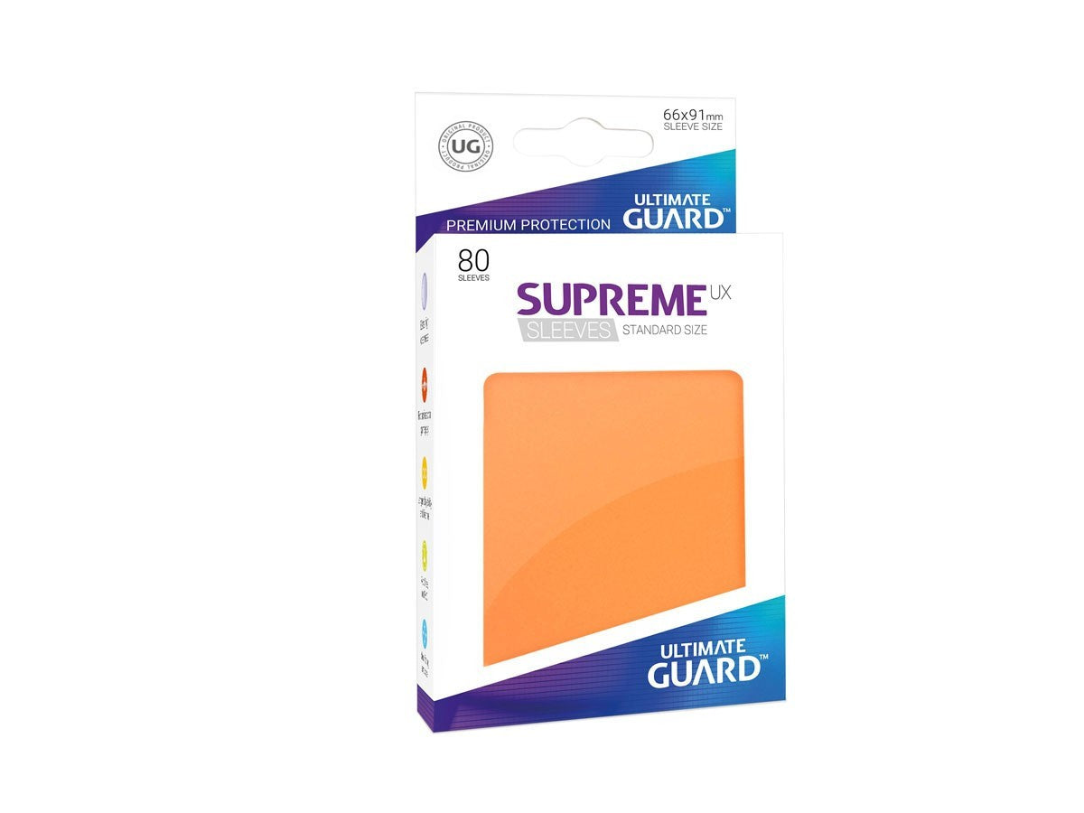 Ultimate Guard Supreme Ux Sleeves Standard Size Solid Orange (80) - Good Games