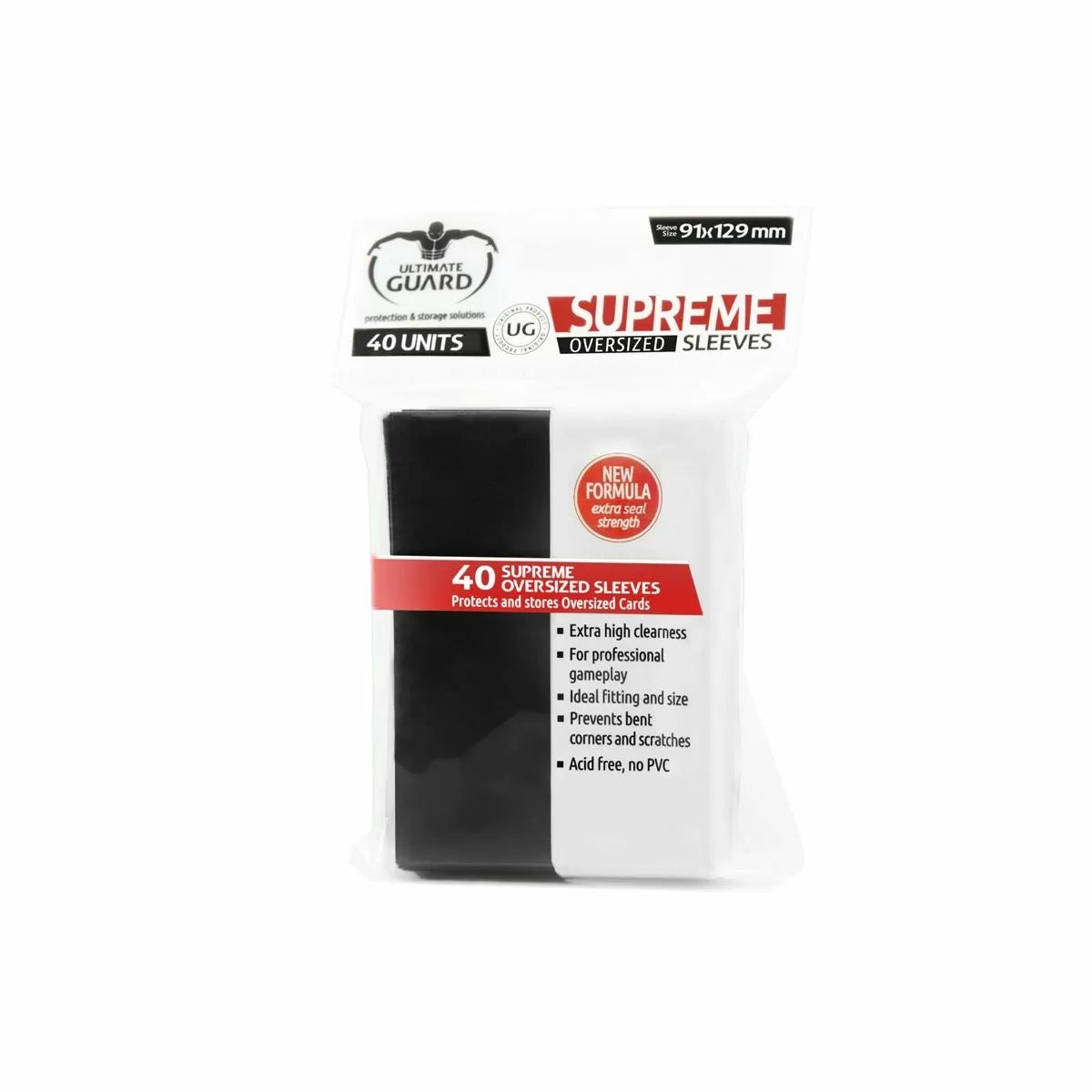 Ultimate Guard Supreme Sleeves Oversized Black Standard (40)