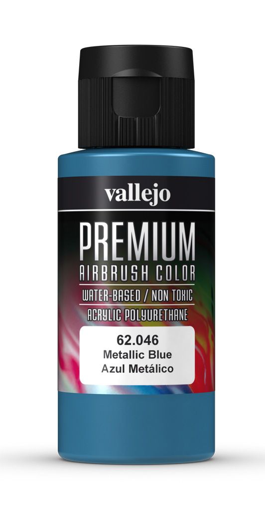 Vallejo Premium Colour - Metallic Blue 60ml Acrylic Paint (AV62046) - Good Games