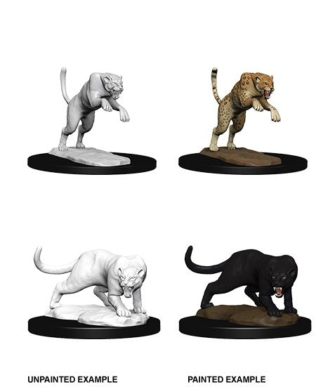 Dungeons &amp; Dragons - Nolzurs Marvelous Unpainted Miniatures Panther &amp; Leopard - Good Games