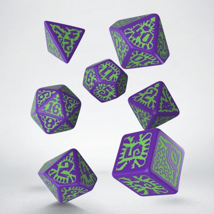 Q Workshop - Pathfinder Goblin Purple & Green Dice Set - Good Games