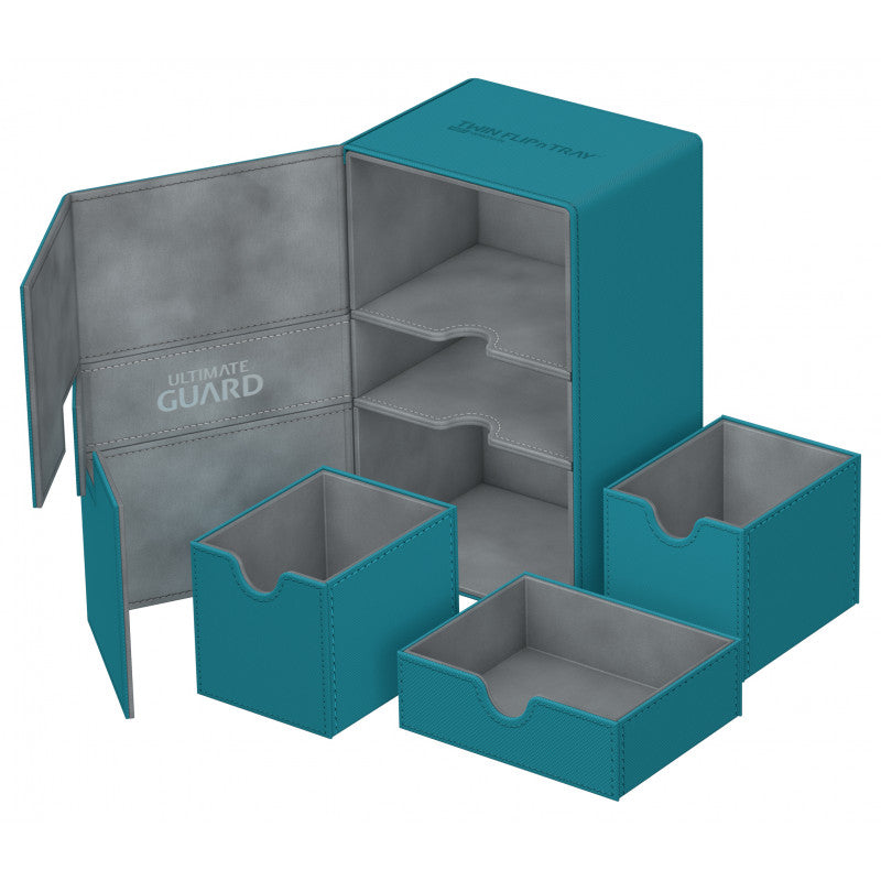 Ultimate Guard - Twin Flip N Tray Deck Case 160+ Standard Size Xenoskin Petrol Blue