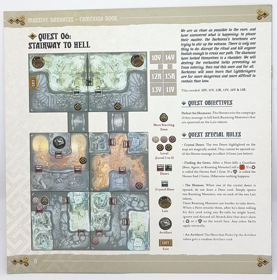 Massive Darkness A Quest of Crystal and Lava Tile Set