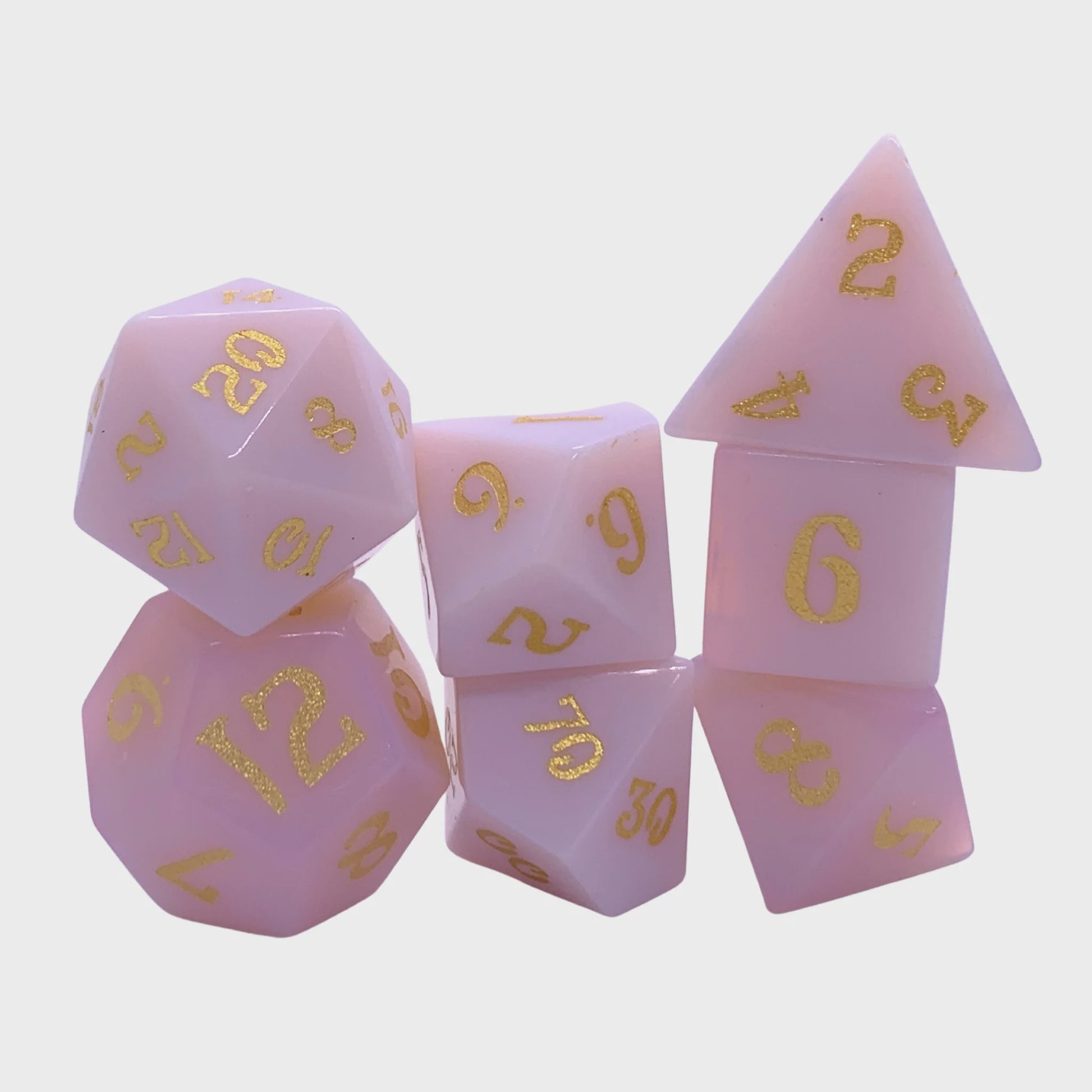 Level Up Dice - Pink Opalite Polyhedral Dice Set - Good Games