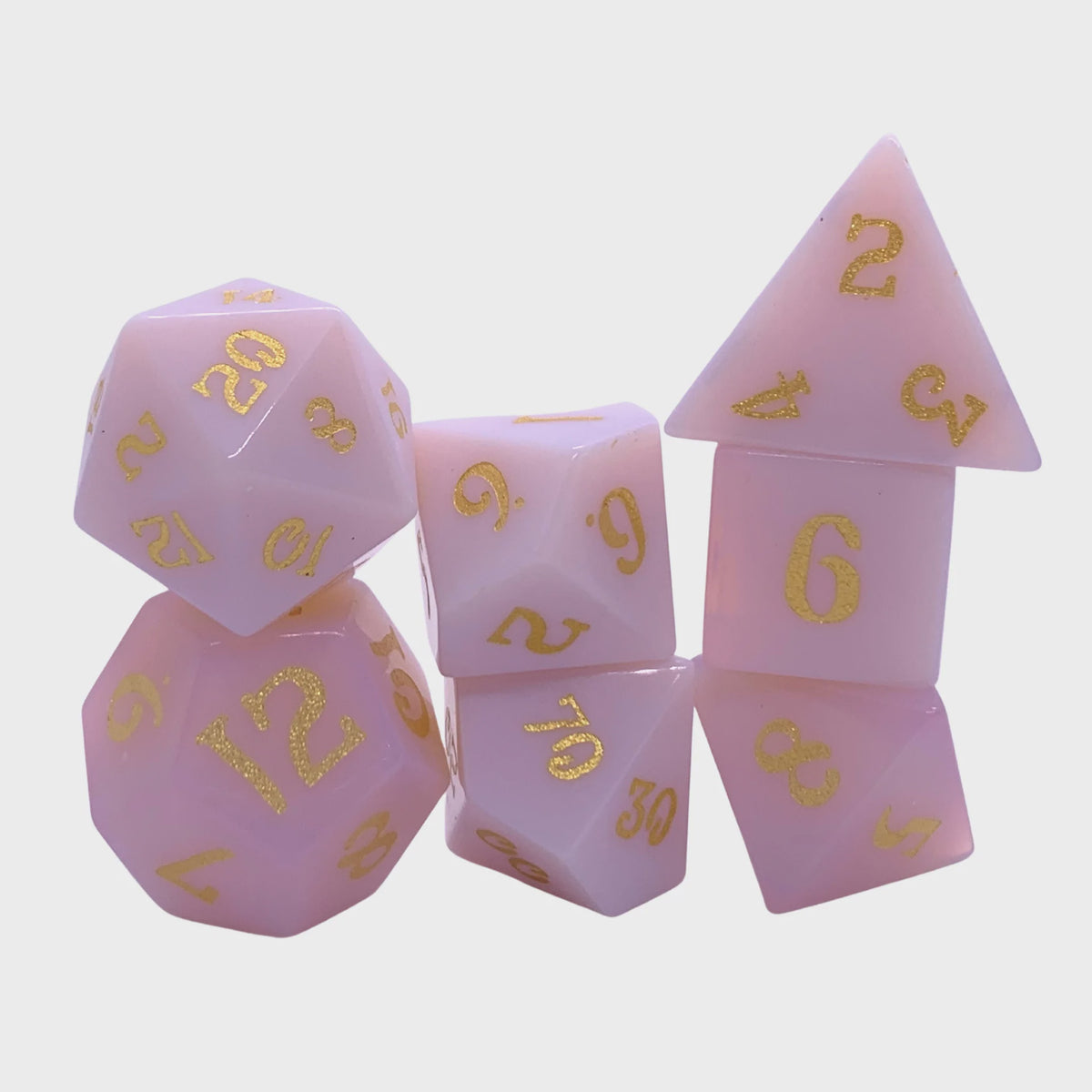 Level Up Dice - Pink Opalite Polyhedral Dice Set - Good Games