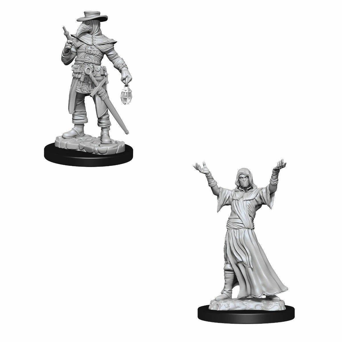 WizKids Deep Cuts Unpainted Miniatures Plague Doctory & Cultist - Good Games